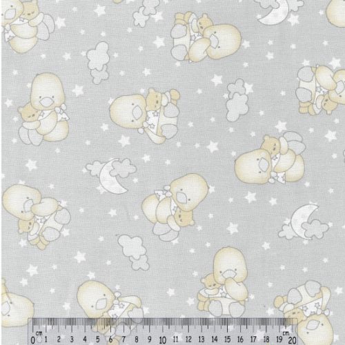 Tecido Algodão Piquet Pulcino Cinza 1.50 Mt