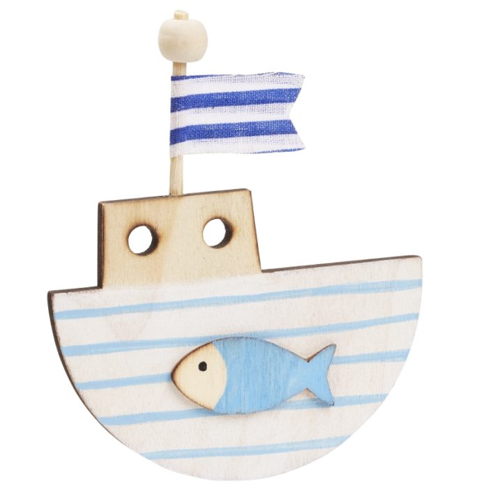Barco em Madeira 9.5 X 8 Cm.