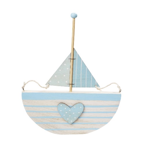 Barco à Vela em Madeira 21 X 15.5 Cm.