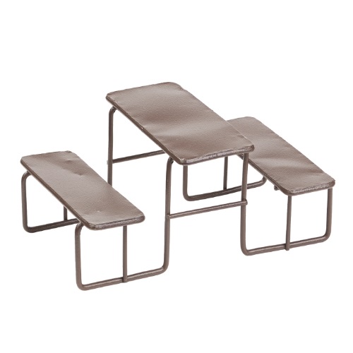 Mesa com Bancos 11 Cm. Castanho