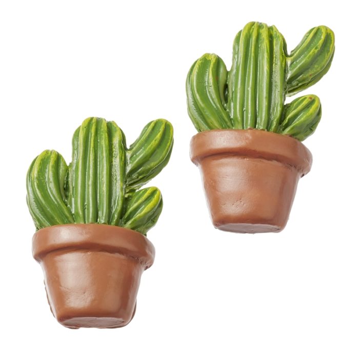 Vaso com Cacto II c/ Autocolante 3 Cm (3 un.)