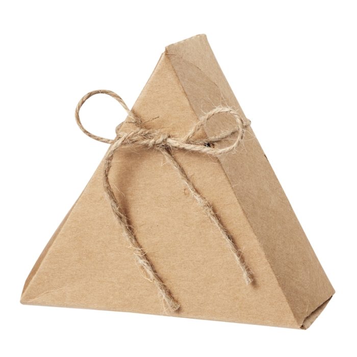 Caixa de Cartão Triangular Natural 10 X 5.5 Cm (2 un.)