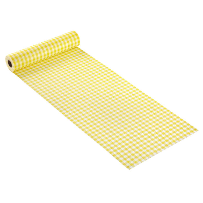 Rolo Tecido Quadrados Amarelo 15 Mt.