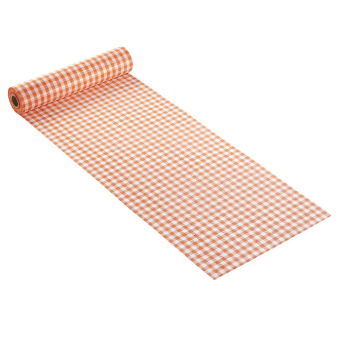 Rolo Tecido Quadrados Laranja 15 Mt.