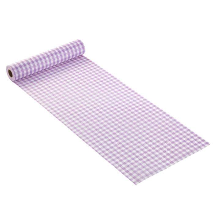 Rolo Tecido Quadrados Lavanda 15 Mt.