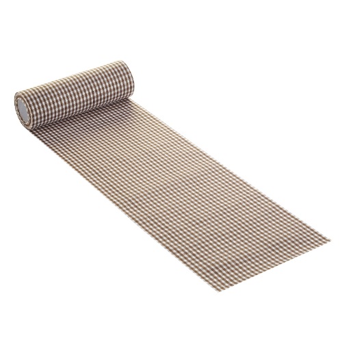 Rolo Tecido Quadrados Castanho 10 Mt. x 20cm