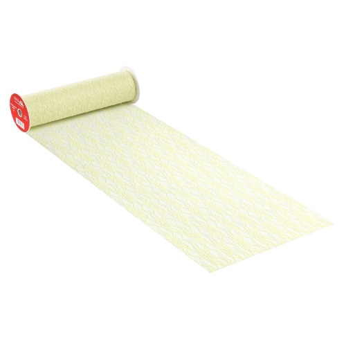 Rolo Tecido Renda Creme 28cm X 15 Mt