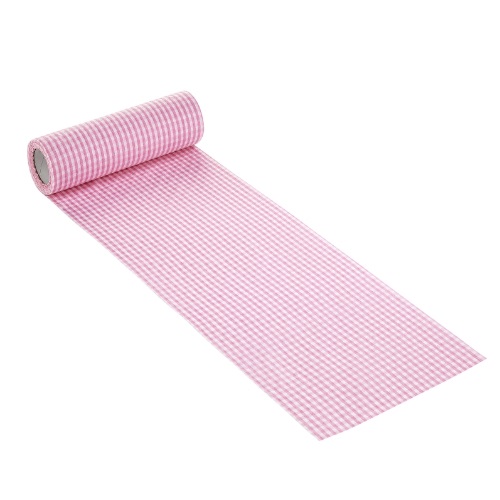 Rolo Tecido Algodão Quadrados Rosa 20cm X 1 Mt