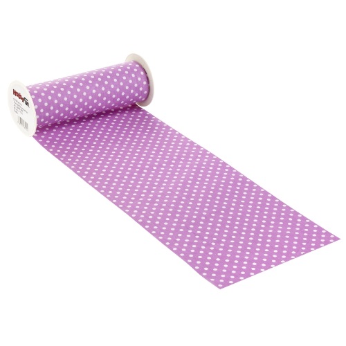 Rolo Tecido Algodão Bolas Lilás 20cm X 10 Mt