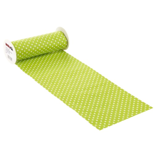 Rolo Tecido Algodão Bolas Verde 20cm X 10 Mt