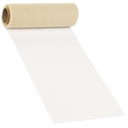 Rolo Tecido Tule Creme 15cm X 15Mt