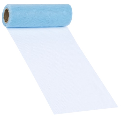 Rolo Tecido Tule Azul 15cm X 15Mt
