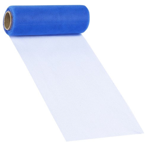 Rolo Tecido Tule Azul Escuro 15cm X 15Mt
