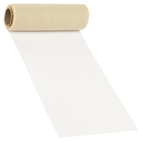 Rolo Tecido Tule Creme 47cm X 10Mt