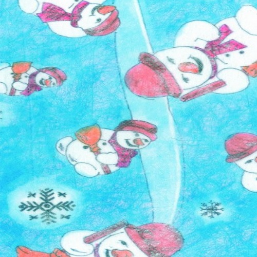 Rolo Tecido Boneco de Neve 25cmX15Mt