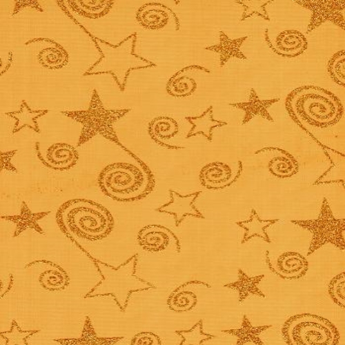 Rolo Tecido Estrelas Laranja