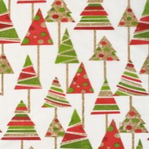 Rolo Tecido Organza Árvores Natal 15Mt