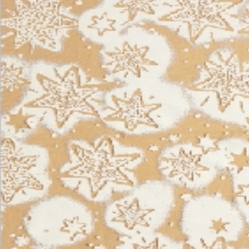 Rolo Tecido Estrelas Castanho 15Mt