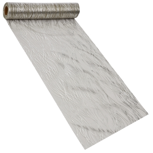 Rolo Tecido Prata c/ Riscas 29cm X 15Mt