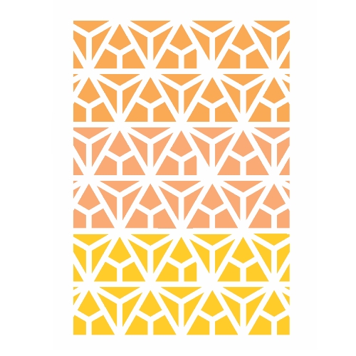 Stencil Opa 15x20 Estamparia Vitral Triângulo