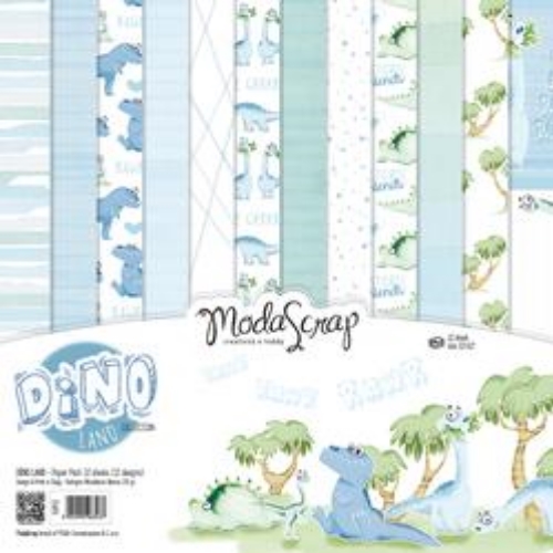 Bloco de Scrap com 12 Folhas 30X30 Dino Land