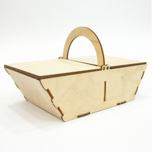 Kit Cesto Madeira 24x12x13cm