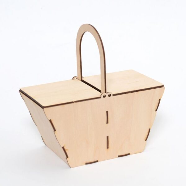 Kit Cesto Madeira 20x10x20cm