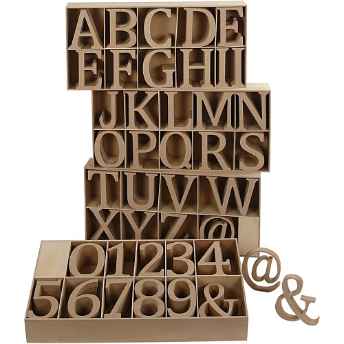 Display - Letras e Números Maiúsculas MDF 13cm