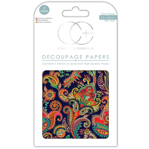 Papel Decoupage Indian Paisley