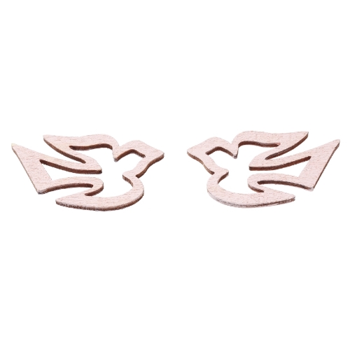 Pombas em Madeira Rosa 4 Cm. (caixa c/ 10 un.)