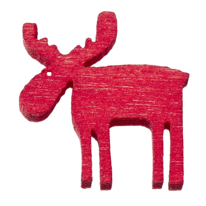 Renas Madeira Vermelho 2 Cm. (Blister c/ 12 un.)