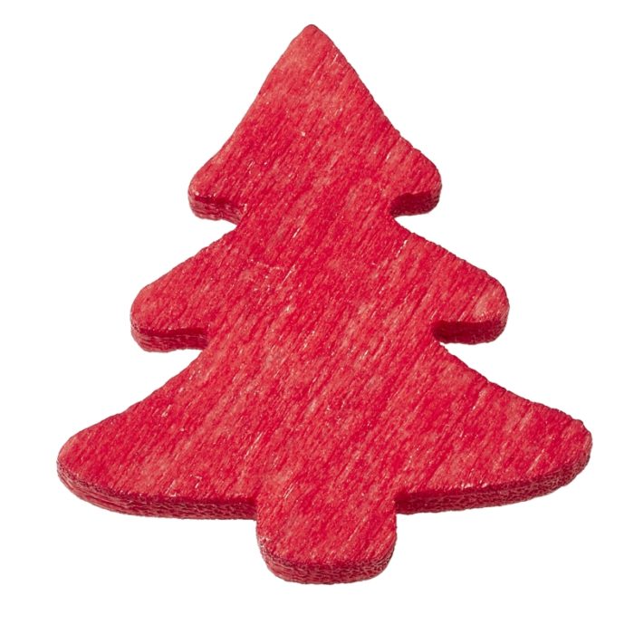 Árvore Natal Vermelha 2 Cm. (Blister c/ 12 un.)