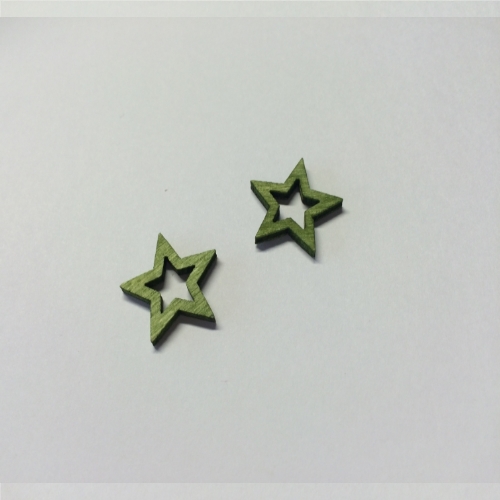 Estrelas Verde 2 Cm. (Blister c/ 12 un.)