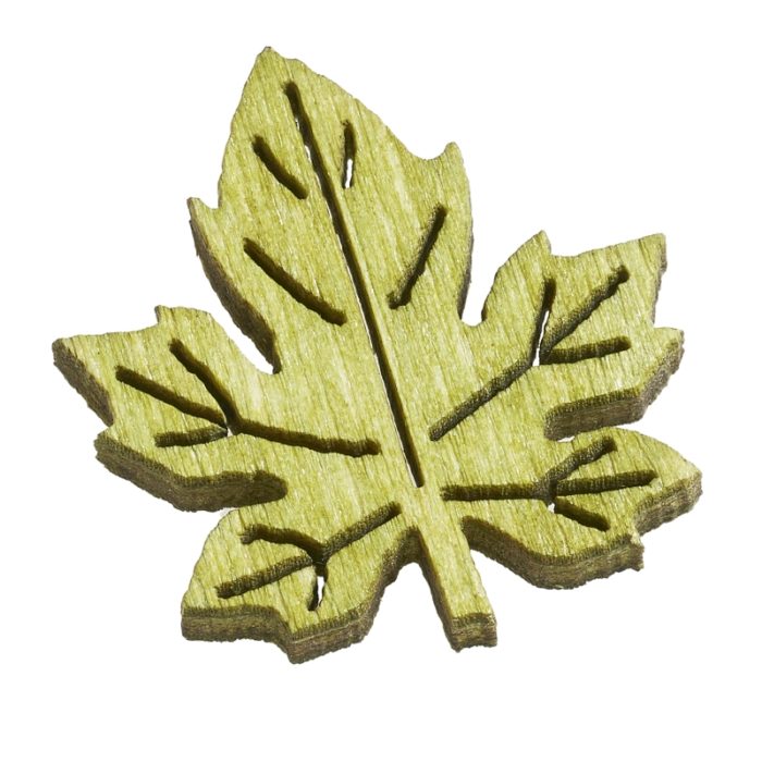 Folha Madeira Verde 2 Cm. (Blister c/ 12 un.)