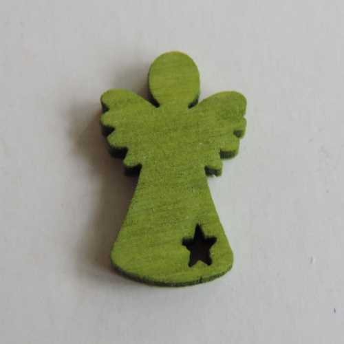 Anjo de Madeira Verde 2 Cm. (Blister c/ 12 un.)