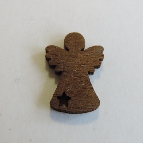 Anjo de Madeira Castanho 2 Cm. (Blister c/ 12 un.)