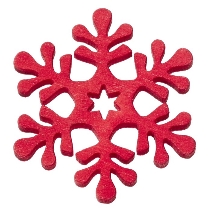 Cristal de Madeira Vermelho 4 Cm. (Blister c/ 6 un.)