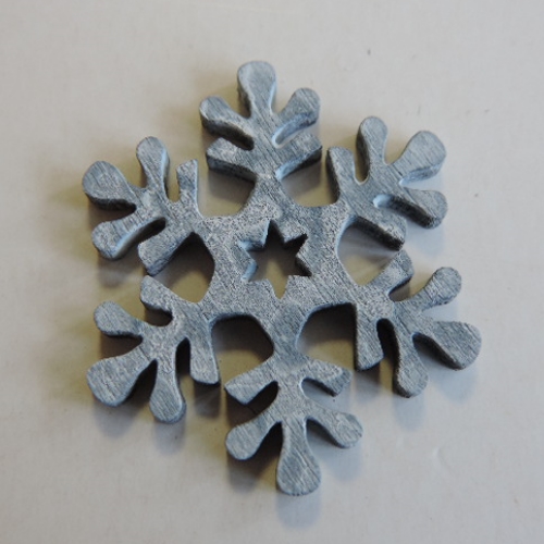 Cristal de Madeira Prata 4 Cm. (Blister c/ 6 un.)