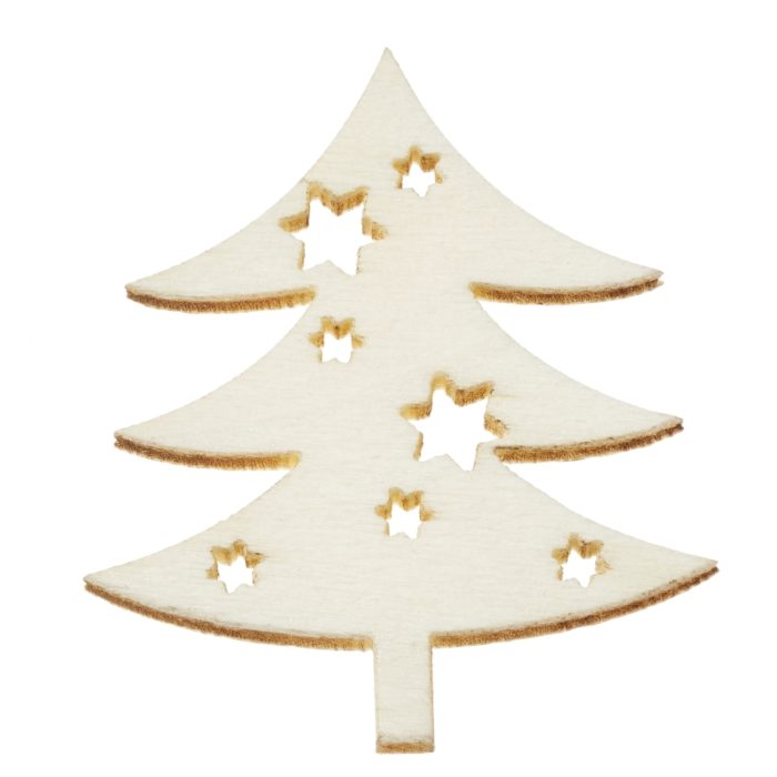 Arvore de Madeira Natural 4 Cm. (Blister c/ 6 un.)