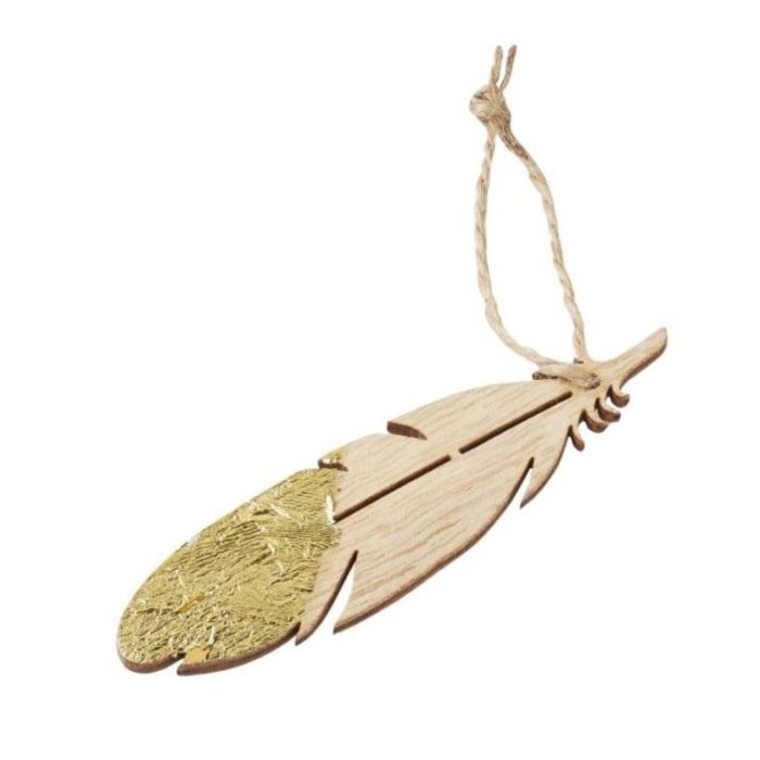 Pena de Madeira Ouro 8.5 Cm. (Blister c/ 2 un.)