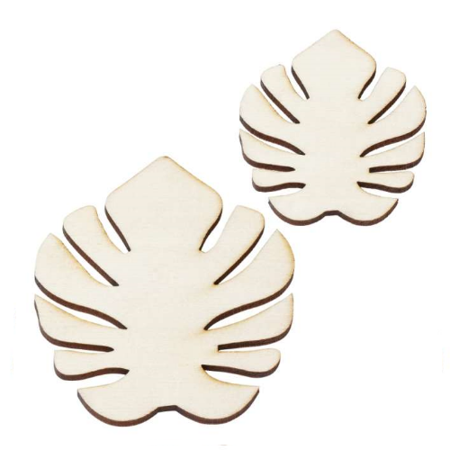 Folhas de Madeira 4.5/6 Cm. (Blister c/ 4 un.)