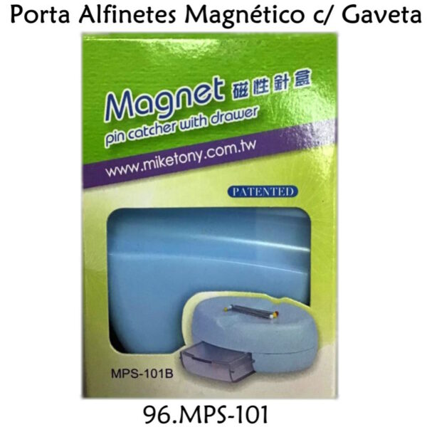 Porta Alfinetes Magnético c/ Gaveta