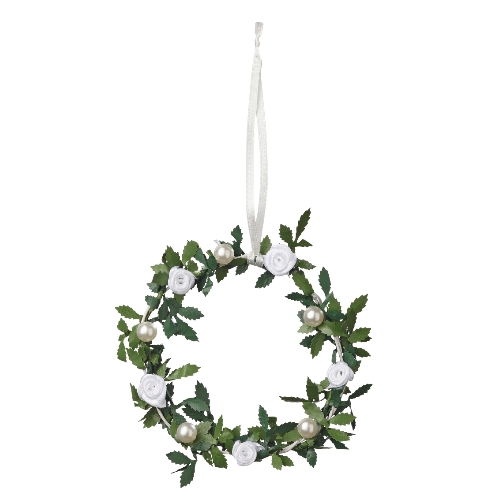 Argola com Flores e Pérolas 9 Cm