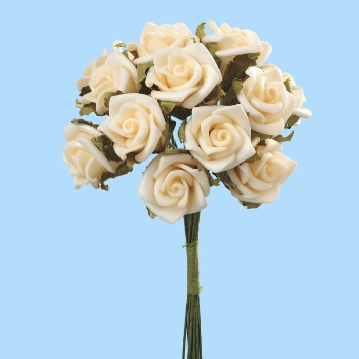 Rosas Creme 12 Cm. (Boquet de 12 un.)