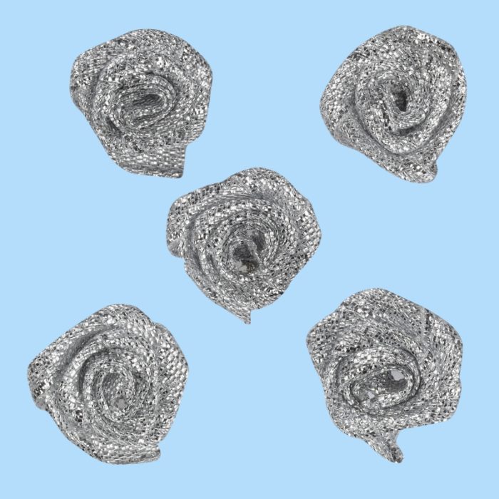 Rosas Prata 13 mm. (20 un.)