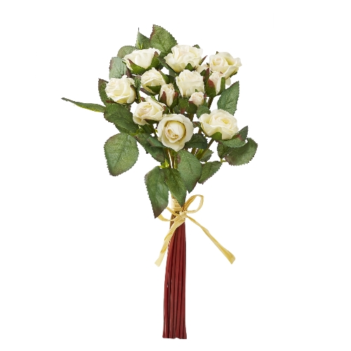 Bouquet de 13 Rosas Creme 25 Cm.