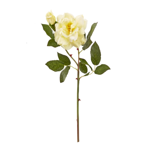 Rosa com Botão Amarelo 50 Cm.