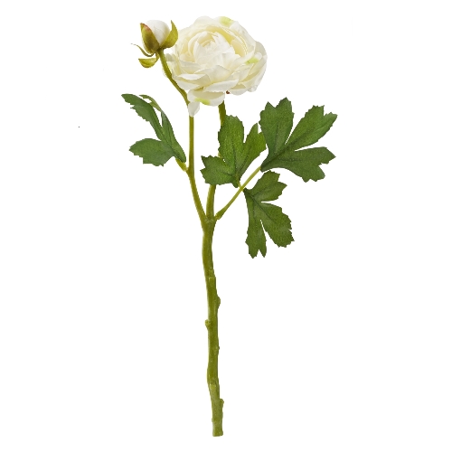 Rosa com Botão Branco 33 Cm.