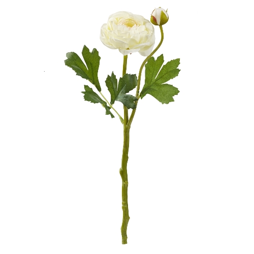 Rosa com Botão Creme 33 Cm.