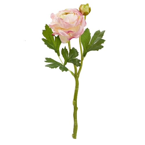 Rosa com Botão Rosa 33 Cm.